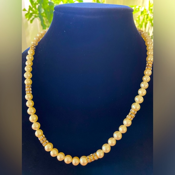 Madonna Jewelry - VINTAGE PEARL RHINESTONE NECKLACE by MADONNA